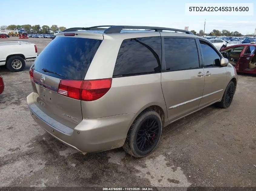 5TDZA22C45S316500 2005 Toyota Sienna Xle Limited