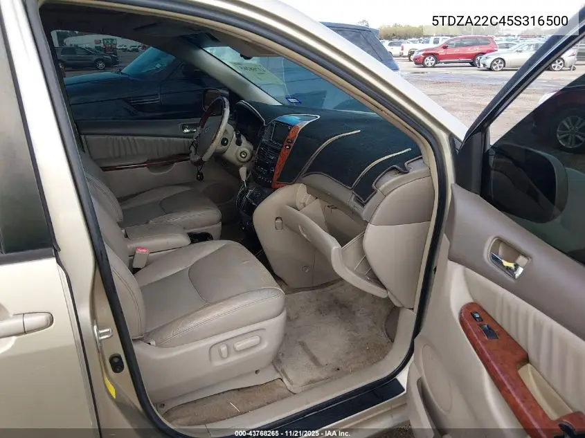 5TDZA22C45S316500 2005 Toyota Sienna Xle Limited