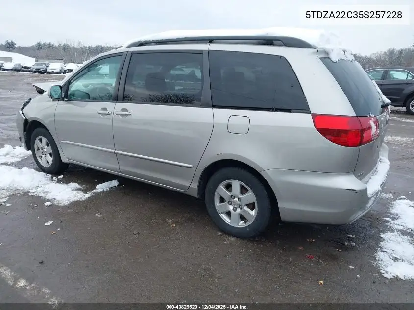 5TDZA22C35S257228 2005 Toyota Sienna Xle