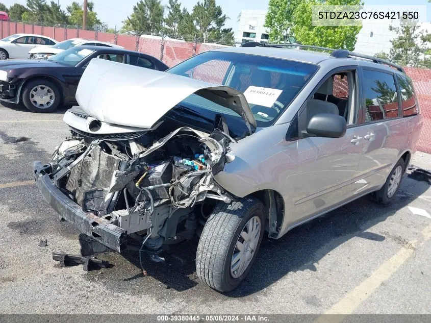 5TDZA23C76S421550 2006 Toyota Sienna Le