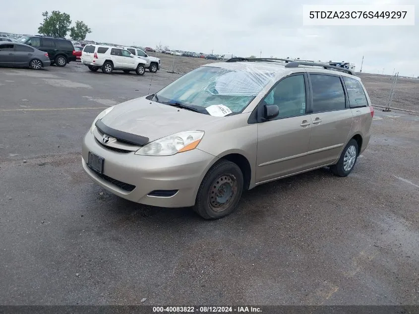 5TDZA23C76S449297 2006 Toyota Sienna Le