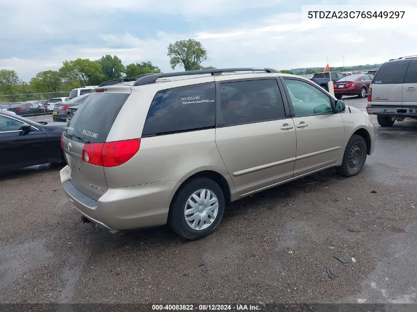 5TDZA23C76S449297 2006 Toyota Sienna Le