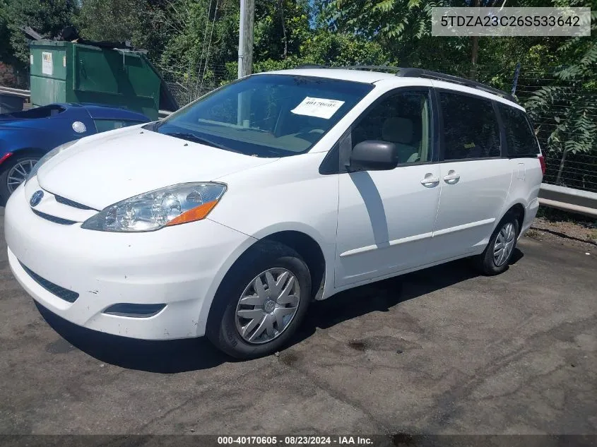 5TDZA23C26S533642 2006 Toyota Sienna Ce