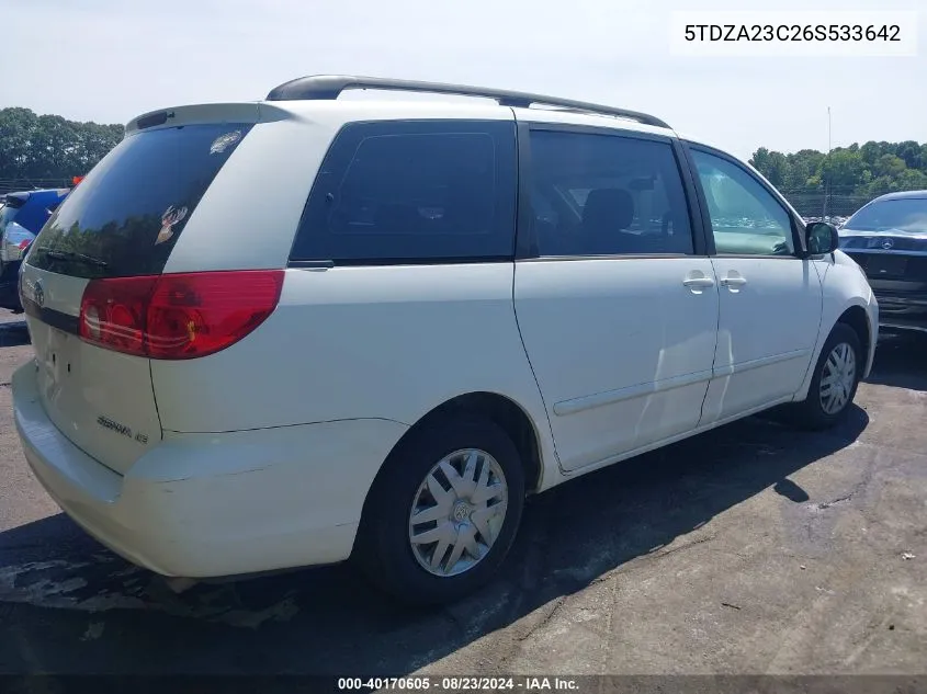 5TDZA23C26S533642 2006 Toyota Sienna Ce