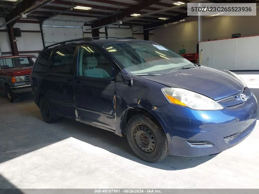 5TDZA23C26S523936 2006 Toyota Sienna Le