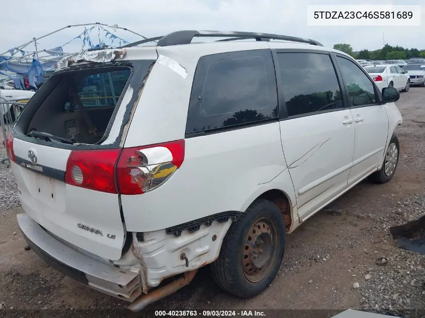 5TDZA23C46S581689 2006 Toyota Sienna Ce