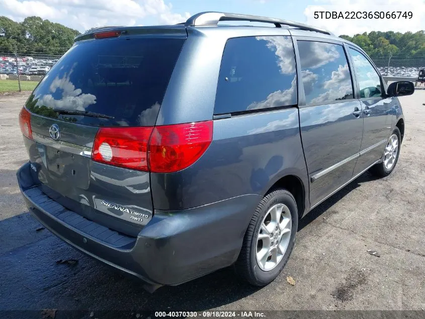 5TDBA22C36S066749 2006 Toyota Sienna Xle Limited