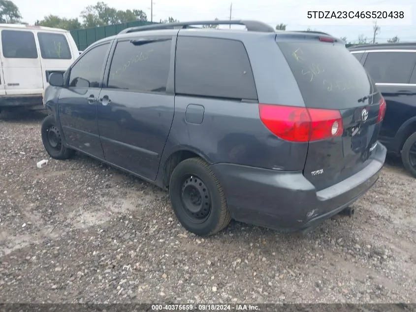 5TDZA23C46S520438 2006 Toyota Sienna Ce/Le