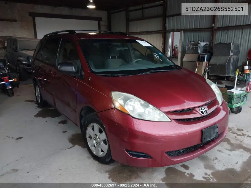 5TDZA23C26S552501 2006 Toyota Sienna Le