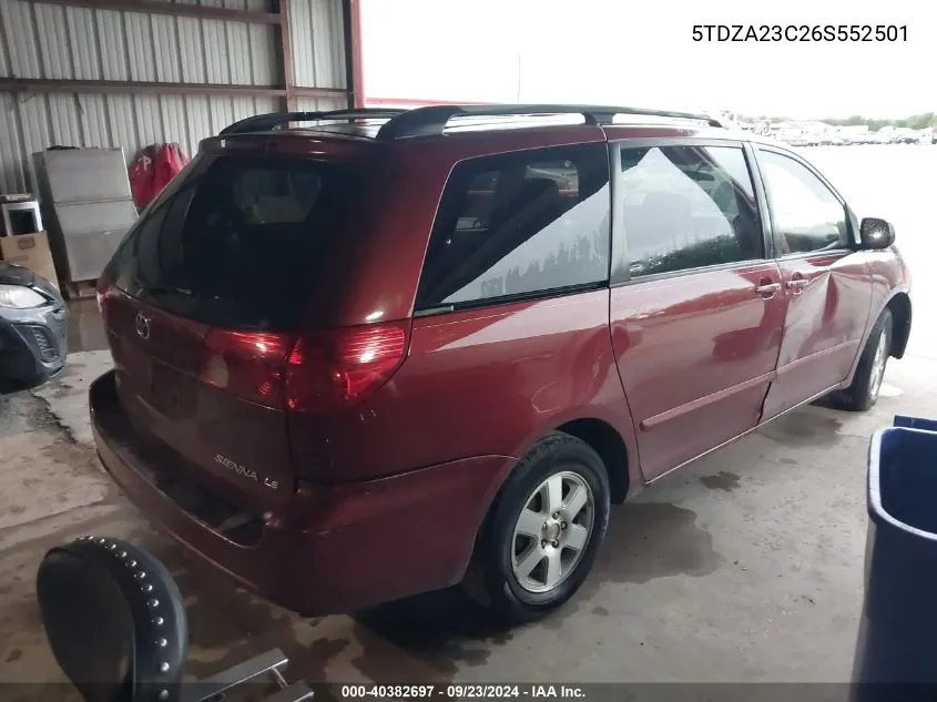 5TDZA23C26S552501 2006 Toyota Sienna Le