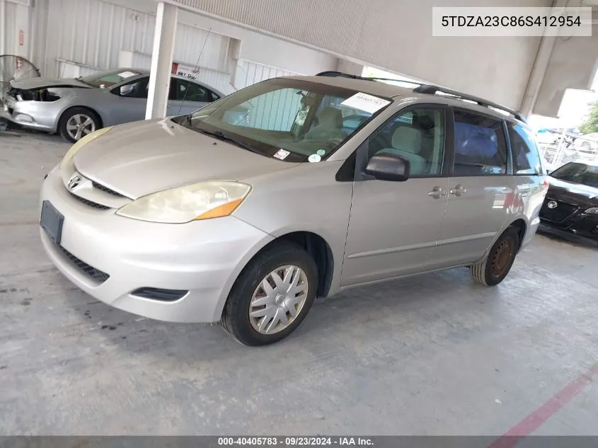 5TDZA23C86S412954 2006 Toyota Sienna Ce