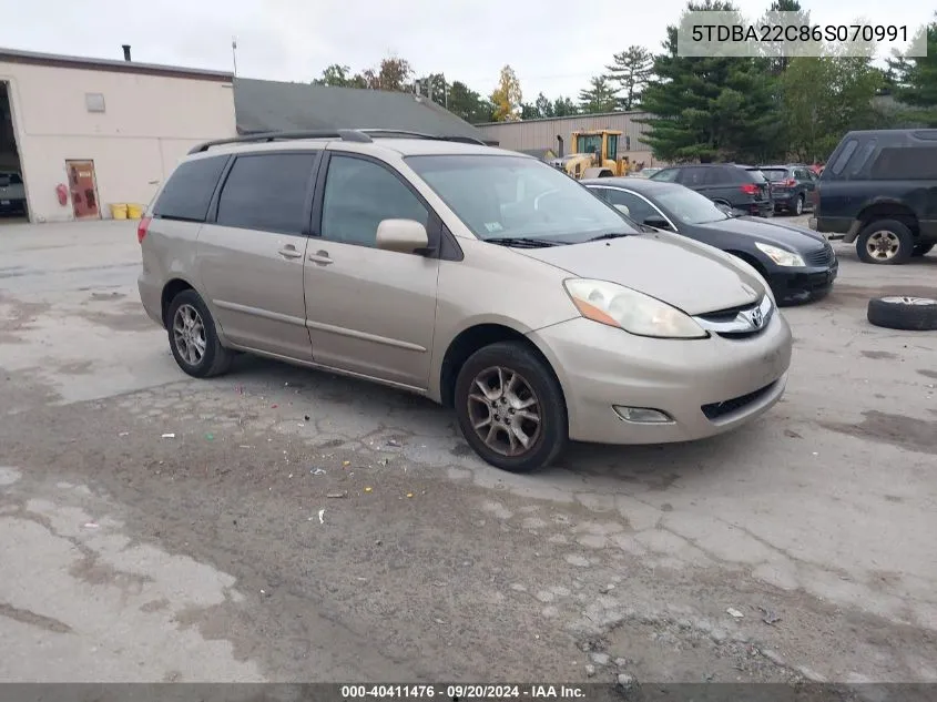 5TDBA22C86S070991 2006 Toyota Sienna Xle