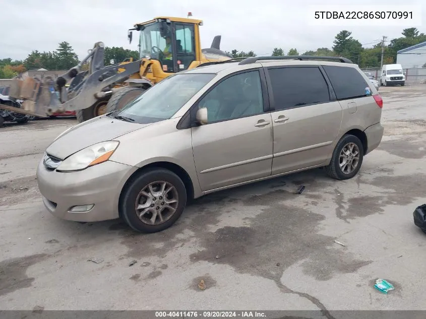 5TDBA22C86S070991 2006 Toyota Sienna Xle