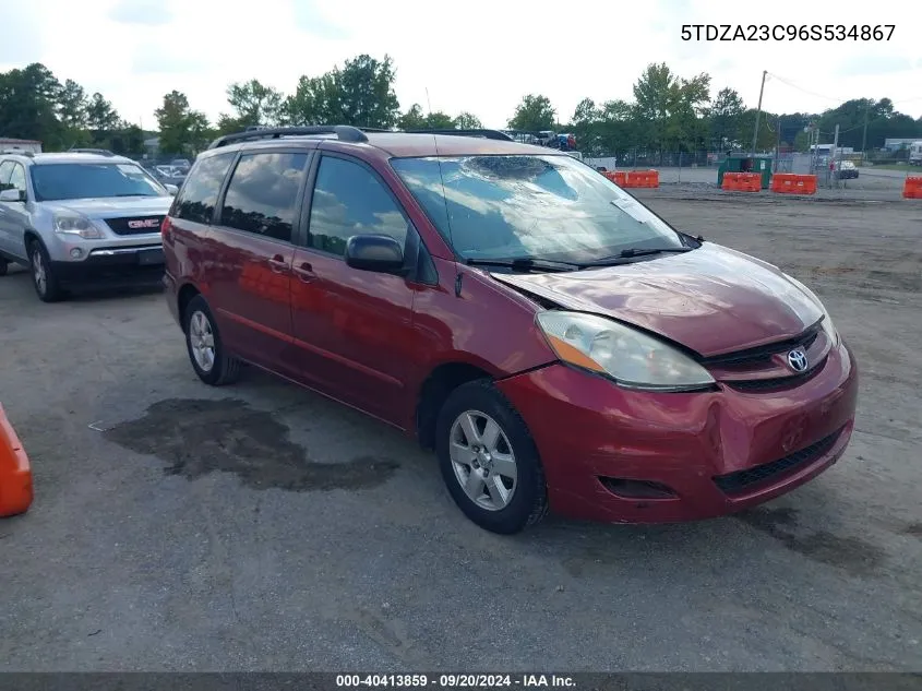 5TDZA23C96S534867 2006 Toyota Sienna Le