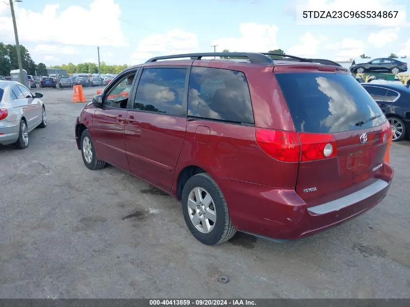 5TDZA23C96S534867 2006 Toyota Sienna Le