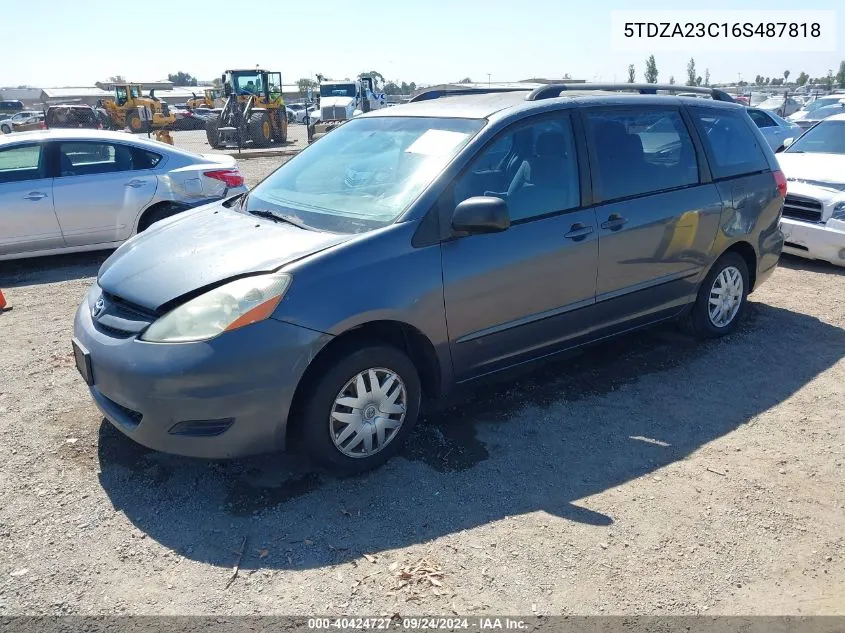 5TDZA23C16S487818 2006 Toyota Sienna Ce