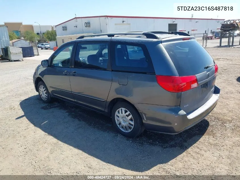 5TDZA23C16S487818 2006 Toyota Sienna Ce