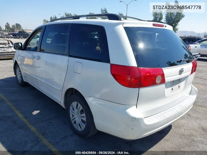 5TDZA23C96S547778 2006 Toyota Sienna Le