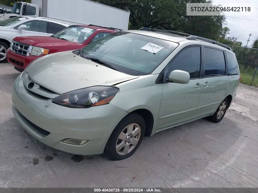 5TDZA22C96S422118 2006 Toyota Sienna Xle