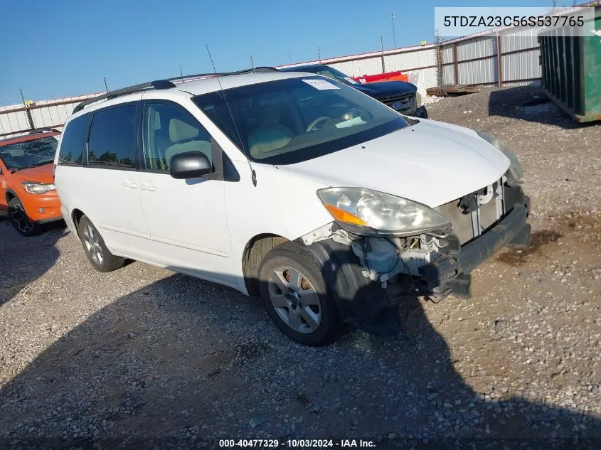 5TDZA23C56S537765 2006 Toyota Sienna Le