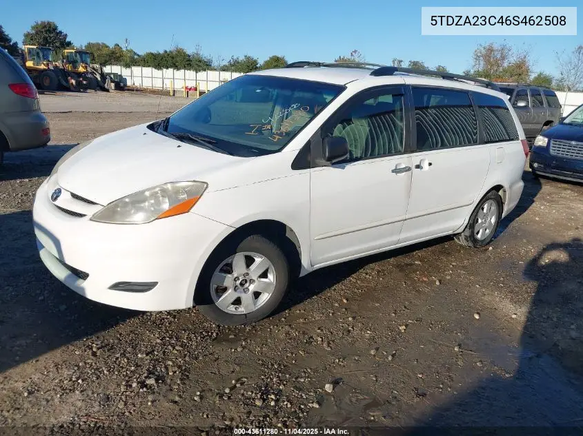 5TDZA23C46S462508 2006 Toyota Sienna Ce
