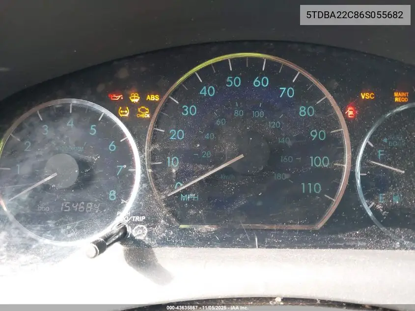 5TDBA22C86S055682 2006 Toyota Sienna Xle Limited
