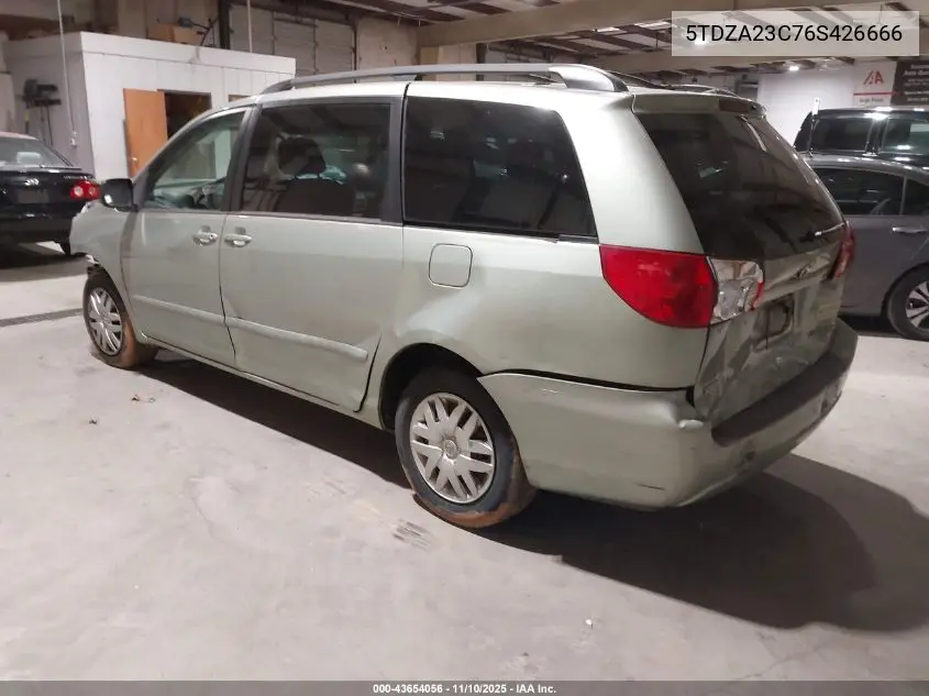 5TDZA23C76S426666 2006 Toyota Sienna Le