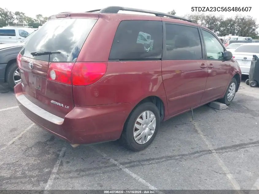 5TDZA23C56S486607 2006 Toyota Sienna Le