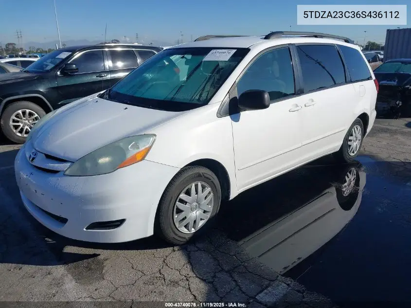 5TDZA23C36S436112 2006 Toyota Sienna Le