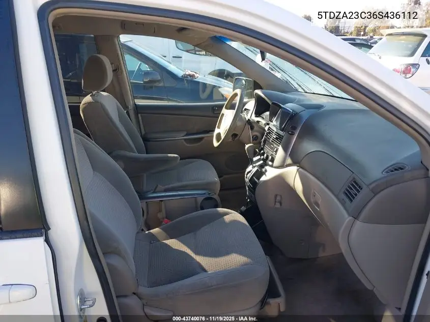 5TDZA23C36S436112 2006 Toyota Sienna Le