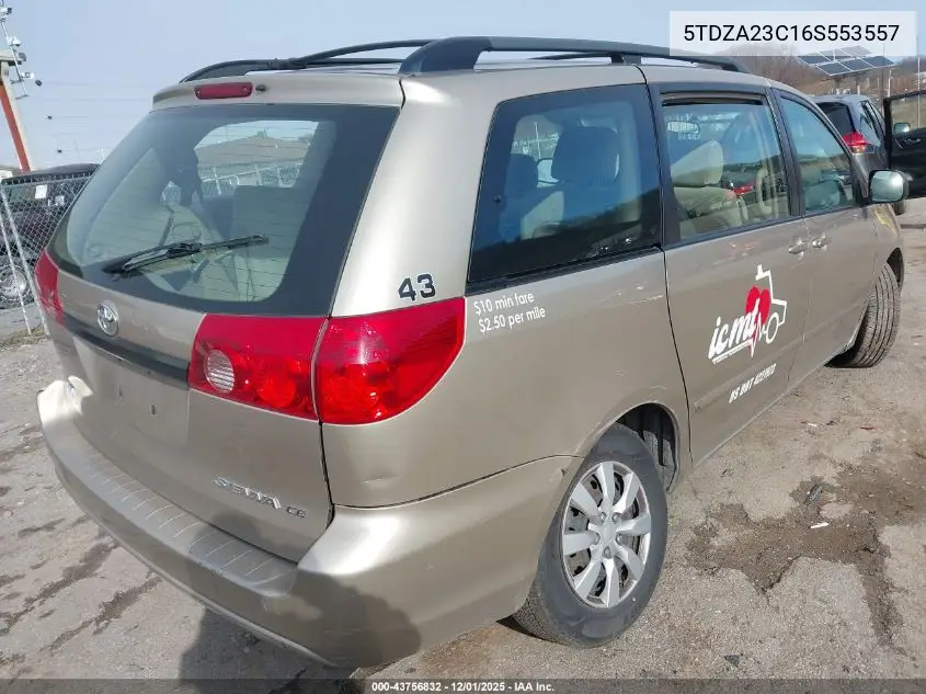 5TDZA23C16S553557 2006 Toyota Sienna Ce