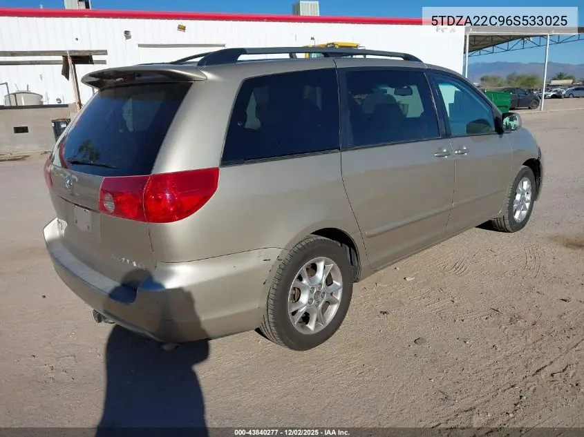 5TDZA22C96S533025 2006 Toyota Sienna Xle