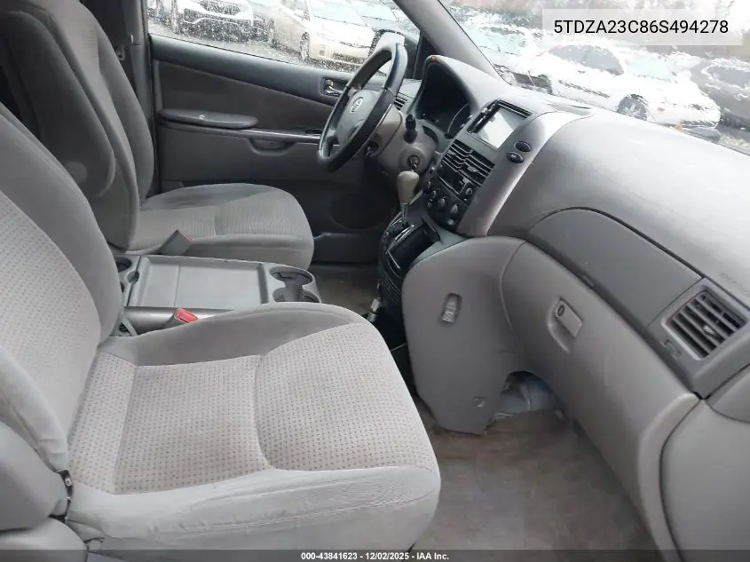 5TDZA23C86S494278 2006 Toyota Sienna Le