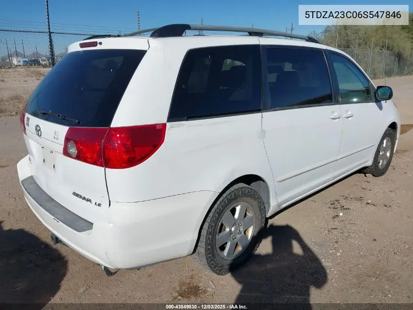 5TDZA23C06S547846 2006 Toyota Sienna Le