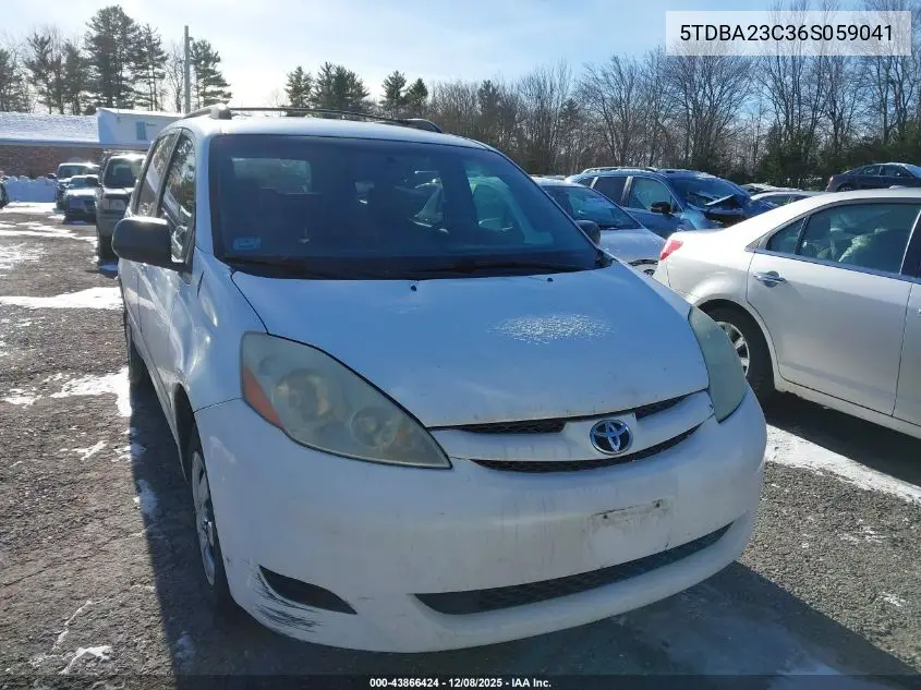 5TDBA23C36S059041 2006 Toyota Sienna Le