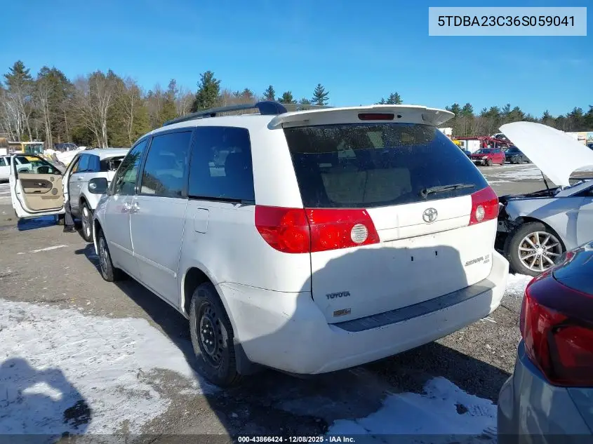 5TDBA23C36S059041 2006 Toyota Sienna Le