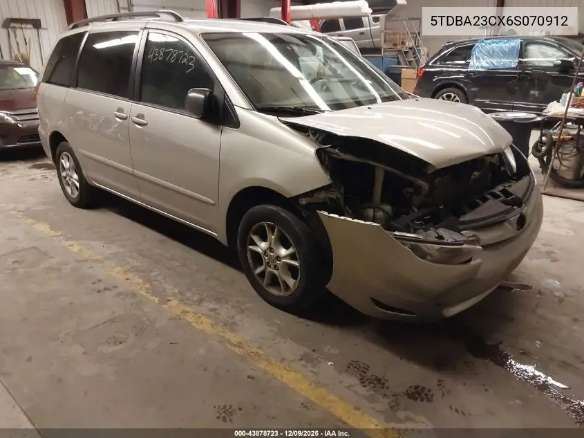 5TDBA23CX6S070912 2006 Toyota Sienna Le