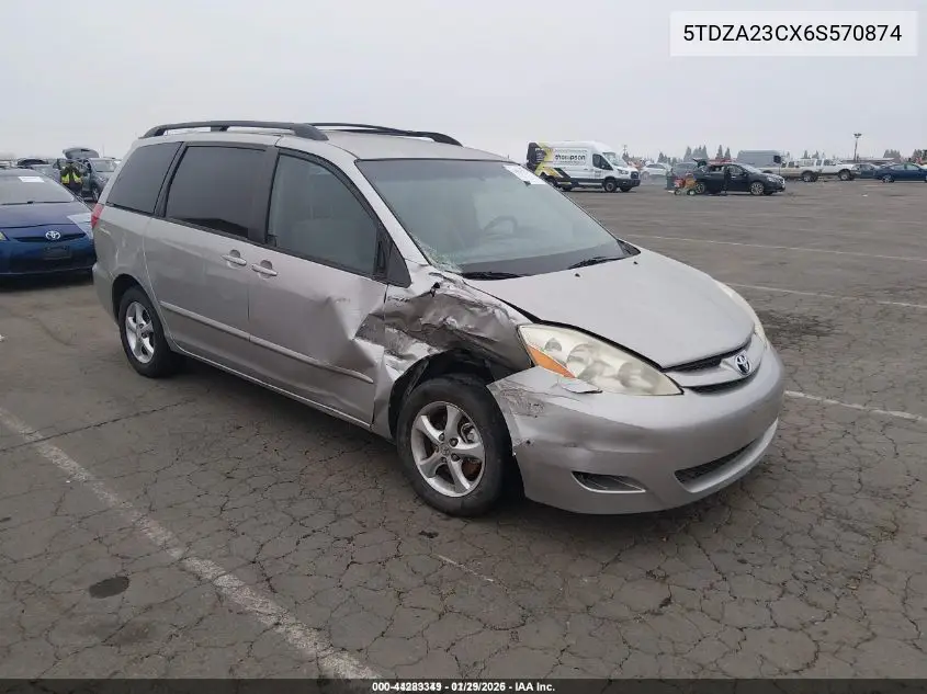 5TDZA23CX6S570874 2006 Toyota Sienna Le