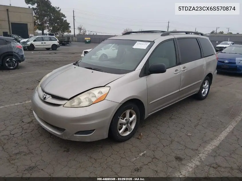 5TDZA23CX6S570874 2006 Toyota Sienna Le