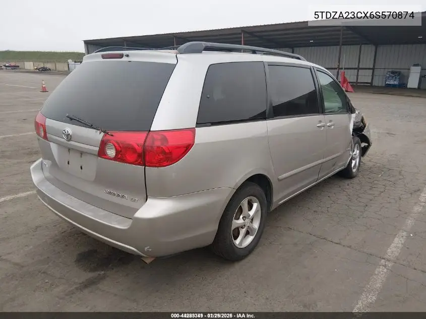 5TDZA23CX6S570874 2006 Toyota Sienna Le