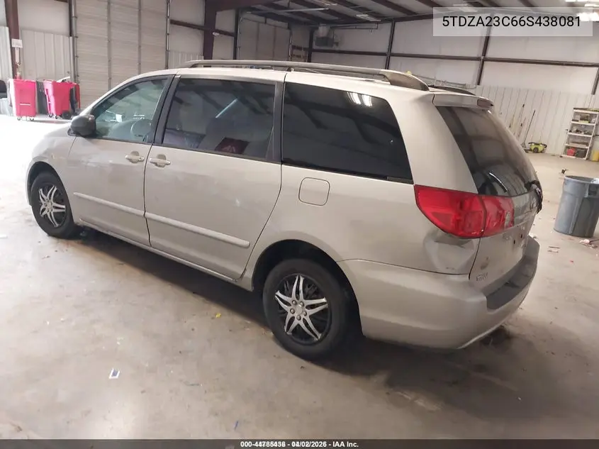 5TDZA23C66S438081 2006 Toyota Sienna Le