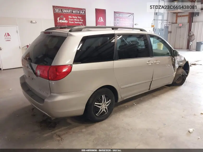 5TDZA23C66S438081 2006 Toyota Sienna Le