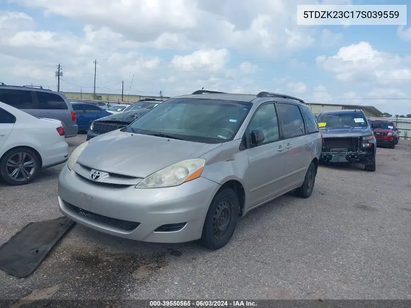 5TDZK23C17S039559 2007 Toyota Sienna Le