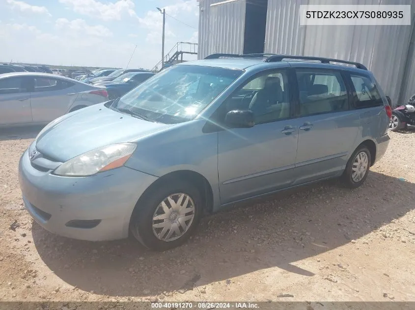 5TDZK23CX7S080935 2007 Toyota Sienna Ce