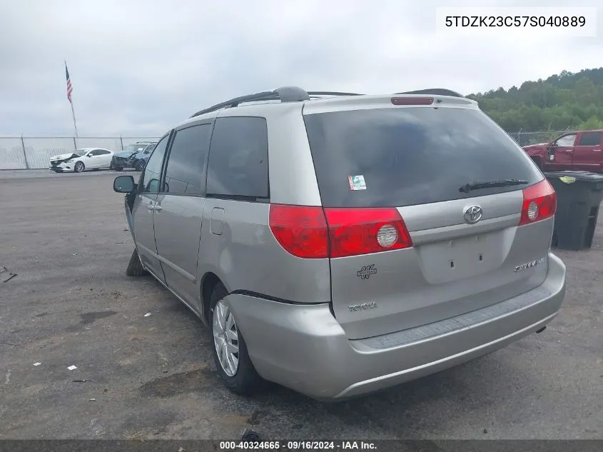 5TDZK23C57S040889 2007 Toyota Sienna Le