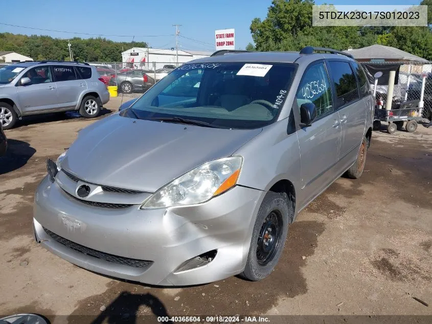 5TDZK23C17S012023 2007 Toyota Sienna Le