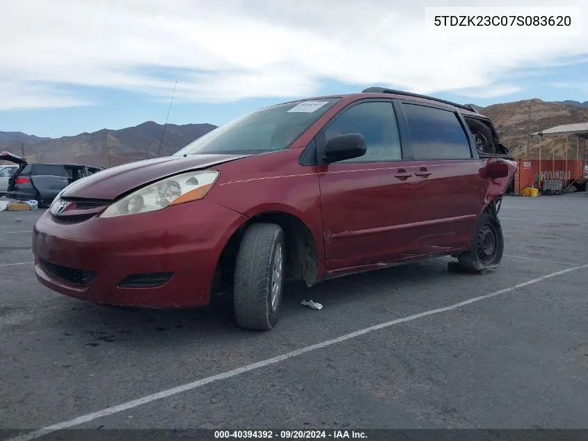 5TDZK23C07S083620 2007 Toyota Sienna Ce