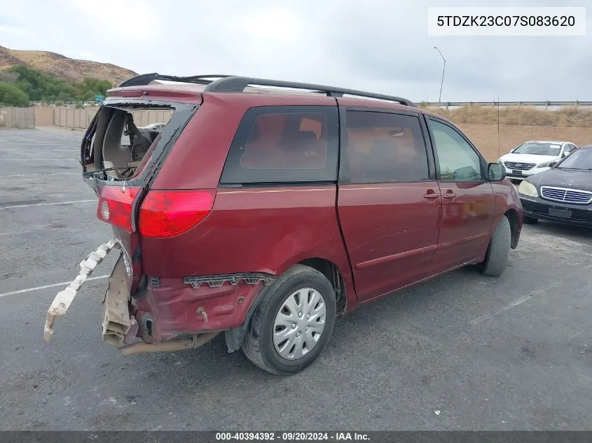 5TDZK23C07S083620 2007 Toyota Sienna Ce