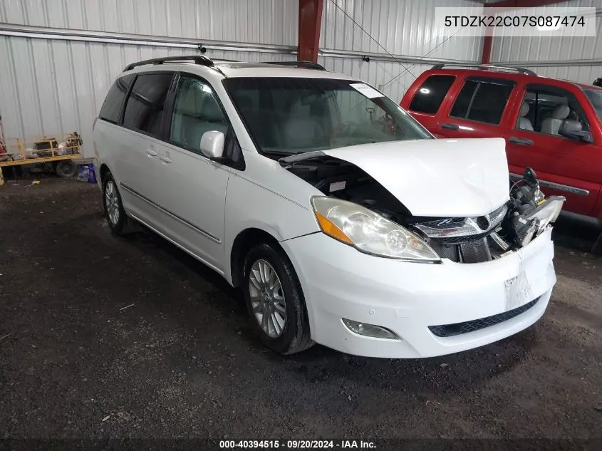 5TDZK22C07S087474 2007 Toyota Sienna Xle Limited