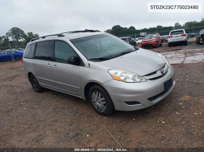 5TDZK23C77S023480 2007 Toyota Sienna Le